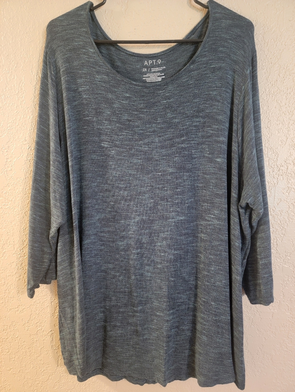 Apt. 9 Heathered Blue Scoop Neck Tunic